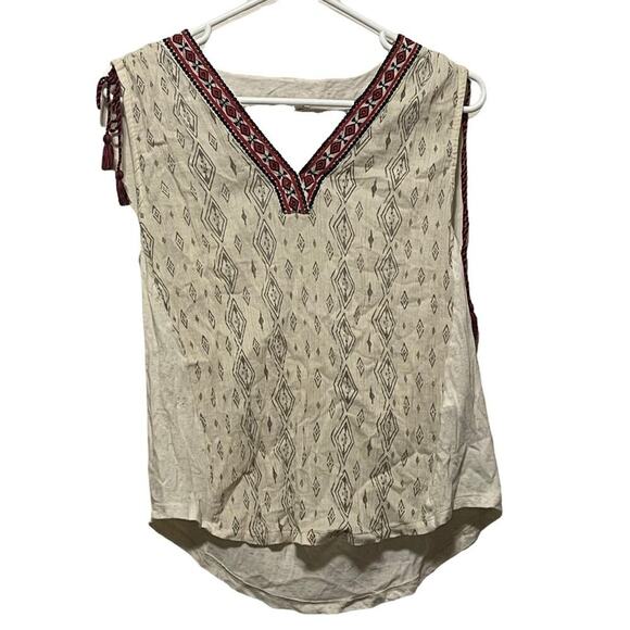 Lucky Brand Sleeveless Embroidered Top - Picture 1 of 6